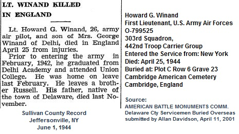 Lt Winand Obit