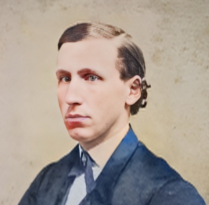 Colorized photo of Isaac H. Maynard as a young man